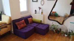 Purple Extra Thick Floor Cushion For İndoor 50-MB70