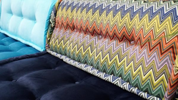 Large Blue Cushion With Back Support For Livingroom 5-MB95 - Image 4