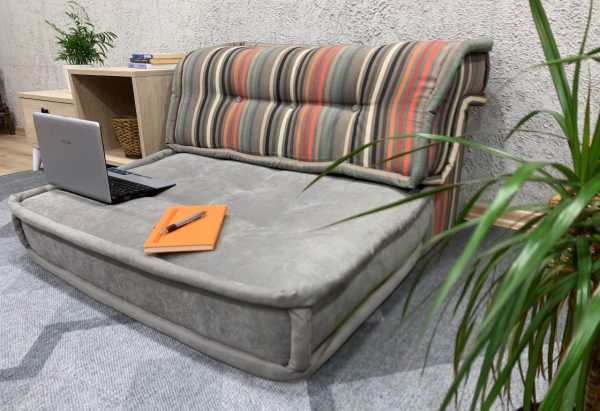 Large Size Gray Color Floor Pillow With Back Support 13-MW95 - Image 8
