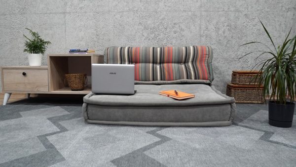 Large Size Gray Color Floor Pillow With Back Support 13-MW95 - Image 6