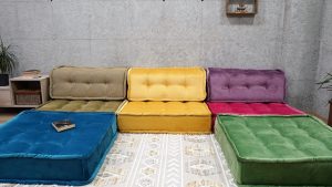 Foldable Bed Floor Couch Set, Modular Big Cushions 7-MB95