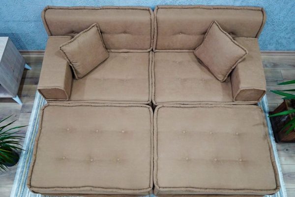 Brown Floor Sofa and Bed Set, Foldable Mattress Cushion 18-MB70 - Image 5