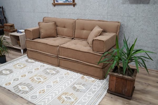 Brown Floor Sofa and Bed Set, Foldable Mattress Cushion 18-MB70 - Image 7