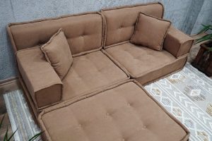 camel color floor sofa set (5)