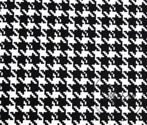 Black and White Small Houndstooth Pattern Fabric