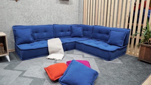 Blue Big Floor Cushion Corner for Indoor and Outdoor 24-MB70 - Image 6