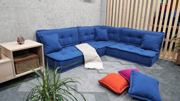 Blue Big Floor Cushion Corner for Indoor and Outdoor 24-MB70 - Image 8