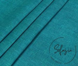 Blue Linen Look Fabric