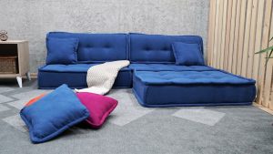 Large Blue Pillow in the Floor For Living Room 23-MB70