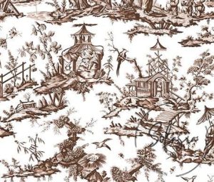 Brown Tone Japanese Tile Fabric