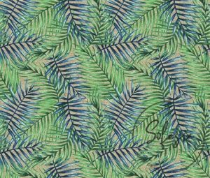 Burlap Backdrop Blue Green Leaf Pattern Fabric