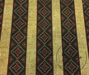 Burlap Floor Ethnic Striped Fabric 01