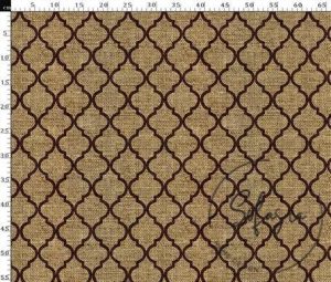 Burlap Ground Brown Moroccan Patterned Fabric