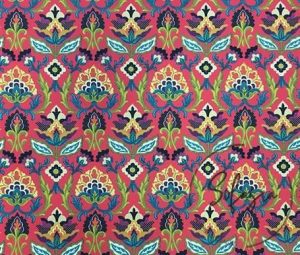 Burnt Orange Color Tapestry Patterned Sofa Upholstery Fabric