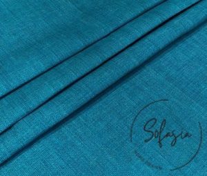Clear Blue Linen Look Fabric