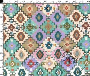 Colorful Kilim Patterned Cover Fabric
