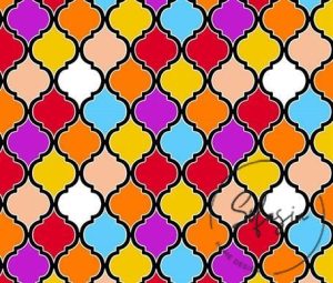 Colorful Moroccan Patterned Fabric