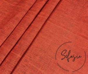 Coral Linen Look Fabric