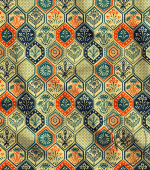 Ethnic Floral Pattern Sofa Fabric