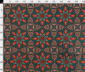 Fabric with Contrast Ethnic Motif