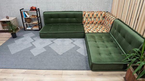 Green Velvet Floor Sofa Couch For Adult 10-MB70 - Image 6