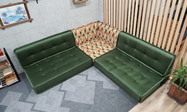 Green Velvet Floor Sofa Couch For Adult 10-MB70 - Image 7