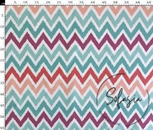 Green Zigzag Pattern Cover Fabric