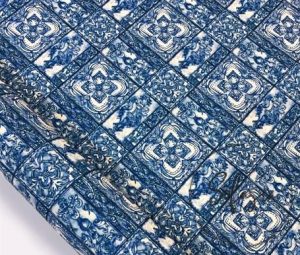 Ink Color Tile Patterned Cover Fabric