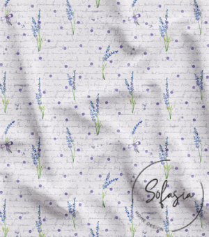 Lavender Garden Polka Dot Patterned Fabric