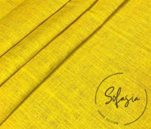 Lemon Linen Look Fabric