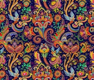Mandala Patterned Fabric (Purple Background)