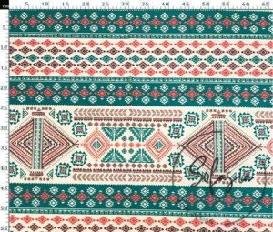 Mint Ethnic Patterned Cover Fabric