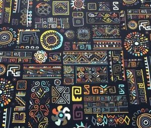 Modern Art Ethnic Patterned Fabric Types