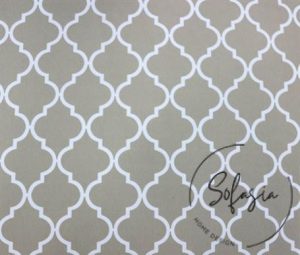 Moroccan Patterned Fabric on a Beige Background