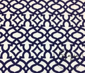 Navy Blue Ottoman Patterned Fabric