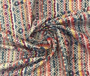 Orange Ethnic Stripe Patterned Fabric Types