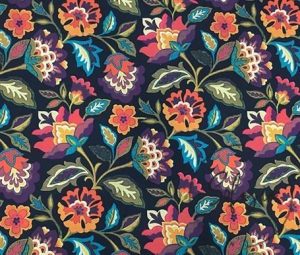 Sofa Cover Fabric with Tapestry Pattern on Dark Background