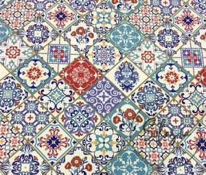 Tile Patterned Cushion Fabric