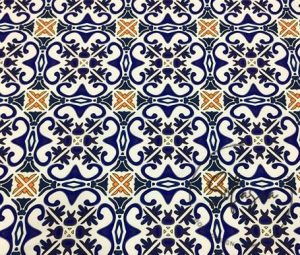 Tile Patterned Sofa and Curtain Fabric
