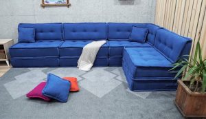 Blue Furniture Sectional Couch on Sale - L Corner With Special Color