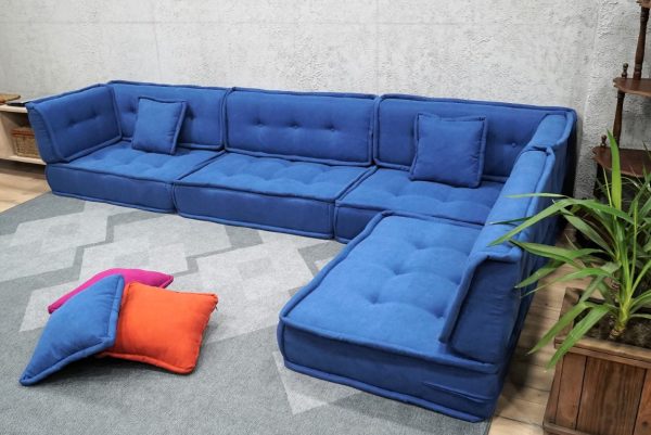 Blue Furniture Sectional Couch on Sale - L Corner With Special Color - Image 4