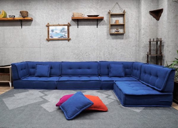 Blue Furniture Sectional Couch on Sale - L Corner With Special Color - Image 6