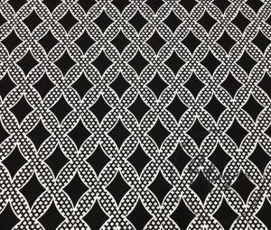 Black and White Baklava Plus Patterned Fabric