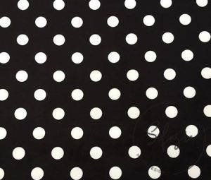 Black Background Large Polka Dot Fabric