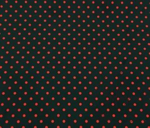 Black Background Red Small Polka Dot Fabric