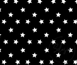 Black Background Scattered Star Fabric