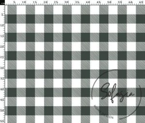 Black Mulberry Large Gingham Patterned Fabric