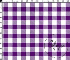 Blueberry Large Gingham Pattern Fabric