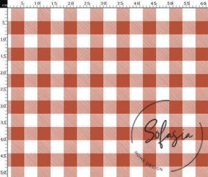 Caramel Large Gingham Patterned Fabric