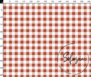 Caramel Small Gingham Patterned Fabric